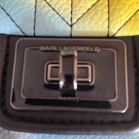 NWT Karl Lagerfeld Agyness Eiffel Tower Print Shoulder Bag - Picture 12 of 16